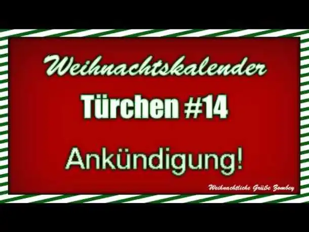 Zombey's Weihnachtskalender #14 - Ankündigung