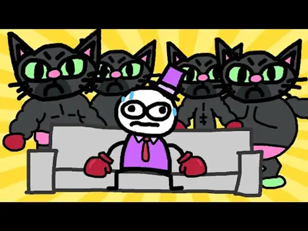 Zombey wird von Katzen verprügelt.
