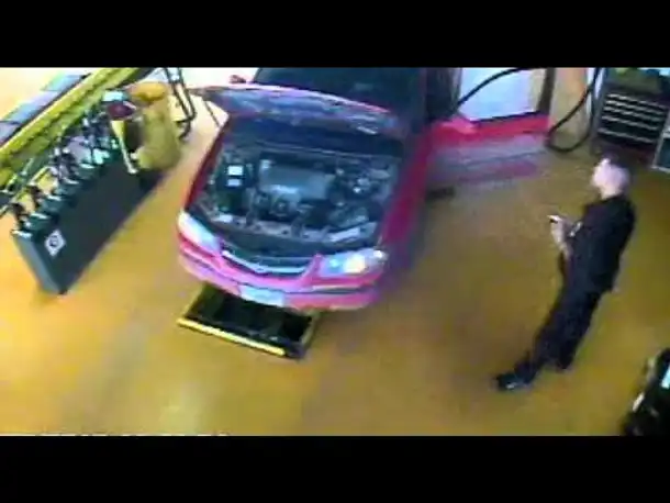 Chevy Impala explodes after an oil change