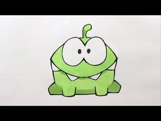 Wie zeichnet man Om Nom [Cut the Rope] zeichen tutorial