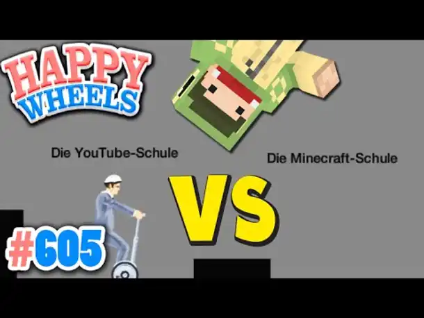 YOUTUBE SCHULE VS MINECRAFT SCHULE! PROJEKT VON UNGE & BERGI?! ✪ Happy Wheels #605