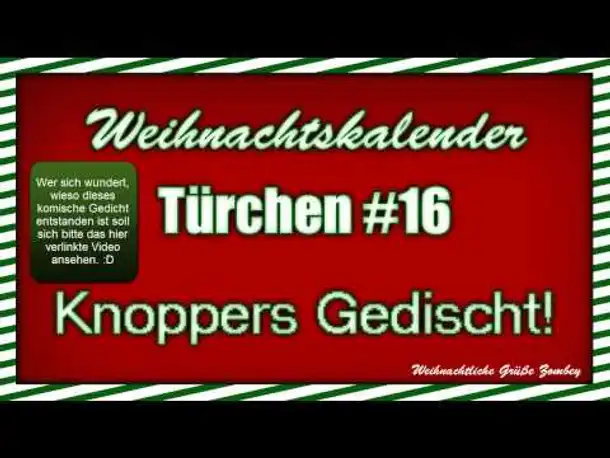 Zombey's Weihnachtskalender #16 - Knoppers Gedicht