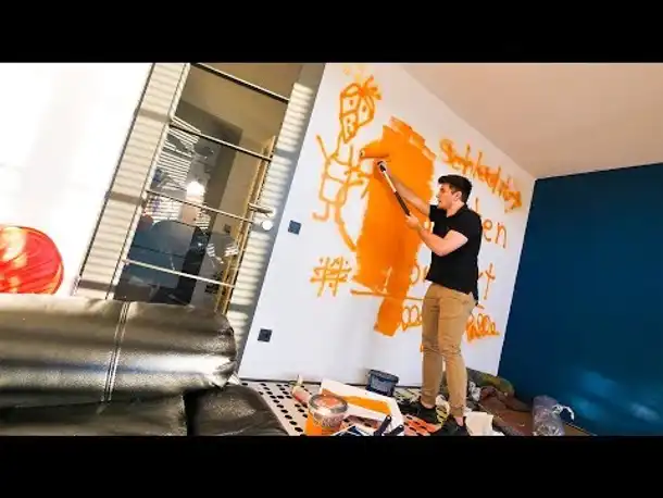 Ich streiche die ZWEITE Wand