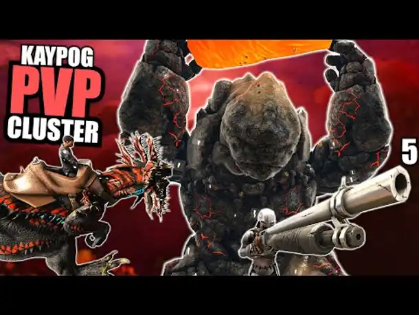 Mein erstes Mal Lava Golem Cave (PvP...) - 5 - Ark Trio PvP | Kaypog Cluster