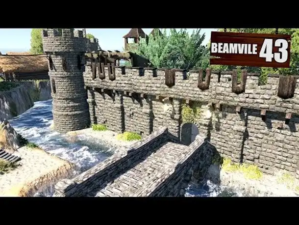 Burgbrücke mit Fahnen :-) - Life is Feudal: Forest Village #43