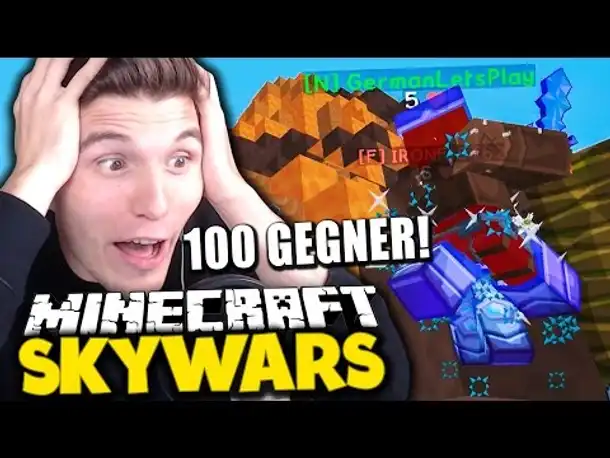 TEAM KÜRBISTUMOR GEGEN 100 SPIELER & GLP LÜGT EUCH AN!  ✪ Minecraft MEGA Skywars