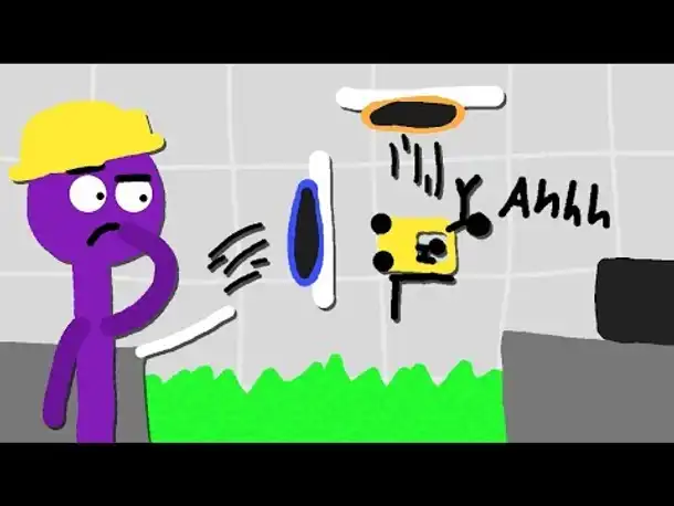 Zombey baut Brücken durch Portale. (Bridge Constructor Portal #01)