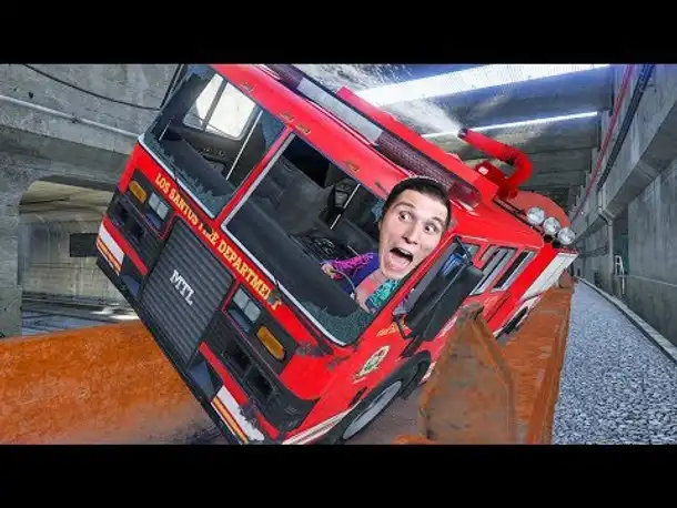 Das passiert, wenn die Feuerwehr auf einen fahrenden Zug springt | GTA Online