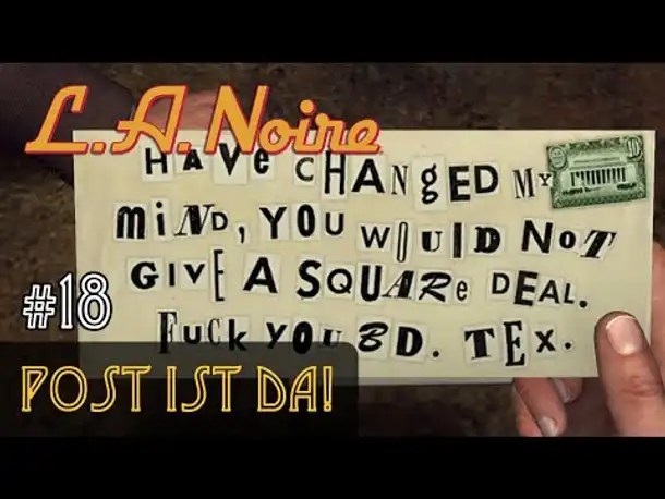 #18: Post ist da! ✦ Let's Play L.A.Noire ✦ Slow-, Long- & Roleplay (Blind)