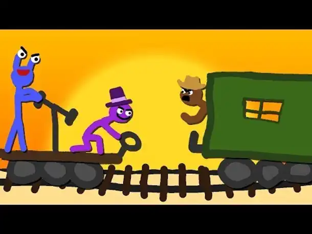 Zombey und maudado entkommen von einem Zug. (Escapists #2)