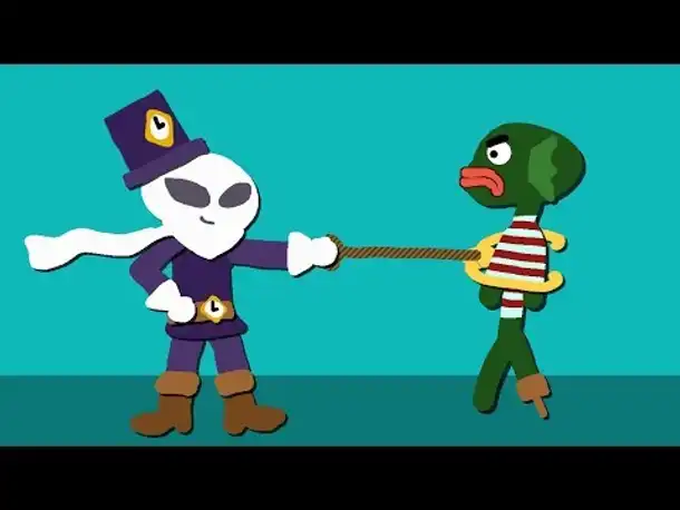 Zombey bekämpft Fischmenschen mit seinem Greifhaken.