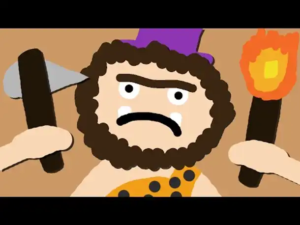 Zombey ist ein Steinzeitmensch.