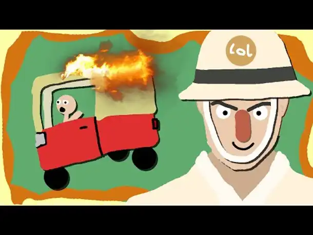 Zombey sprengt einen Tuk-Tuk.