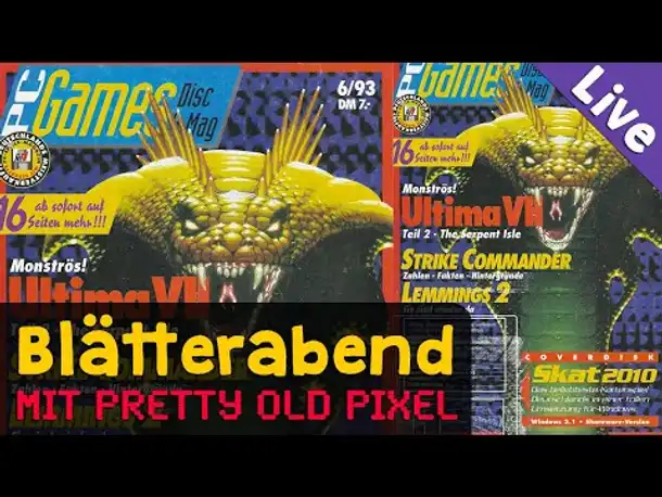 Blätterabend ✦ PC Games Juni 1993 mit @PrettyOldPixel (Livestreamaufzeichnung)