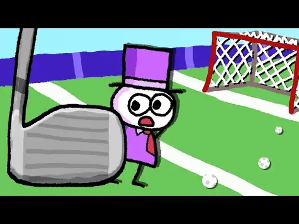 Zombey muss als Golfball herhalten.
