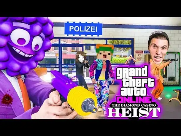 Vier YOUTUBER überfallen eine POLIZEI-STATION! | GTA 5 Online Casino Heists
