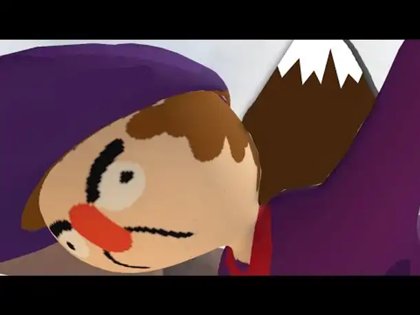 Zombey fällt einen Berg hoch.