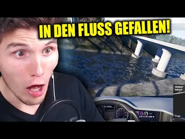 HILFE, WIR SIND IN DEN FLUSS GEFALLEN! ✪ FERNBUS SIMULATOR mit LENKRAD