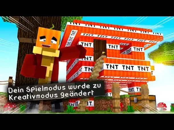 Ein /gamemode1 TNT Traumhaus für meine FEINDE!