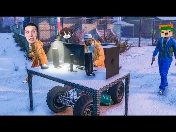 Dieser GTA Online SPIELER, HACKT uns ein SCHREIBTISCH-AUTO!