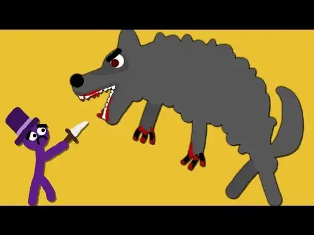 Zombey bekämpft mit einem Dolch einen Werwolf.