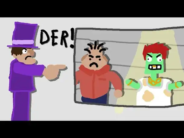 Zombey zeigt mit dem Finger auf andere!