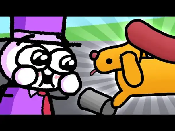 Zombey findet einem Hotdog-Dog.