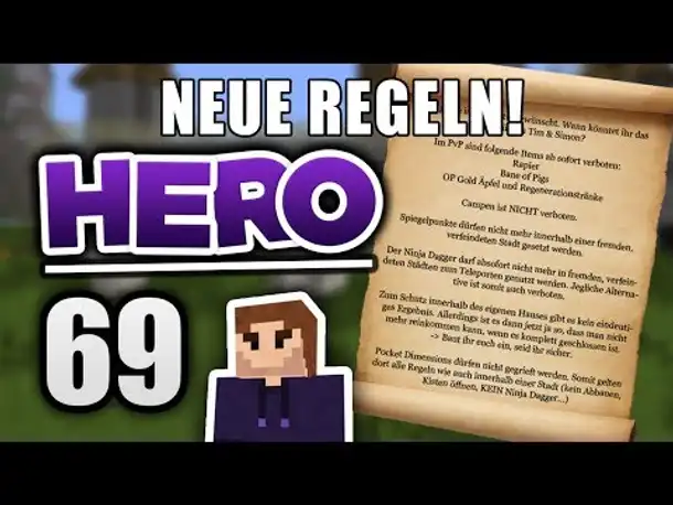 Minecraft HERO #69 - Neue Regeln in Hero! Livestream ankündigung! | Zombey