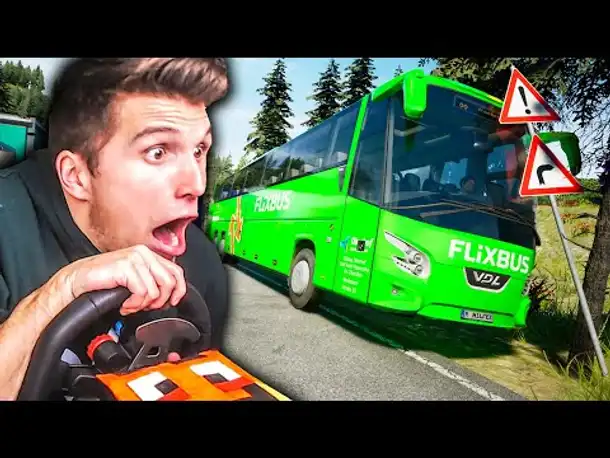 Auf der engsten Straße DEUTSCHLANDS ✪ FLIXBUS Fernbus Simulator