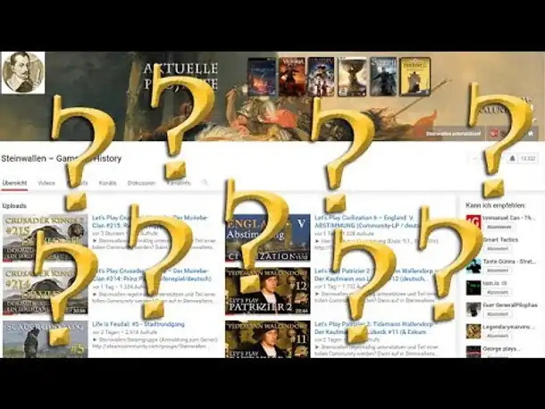 WO finde ich WAS und WIE auf Steinwallens Youtube-Kanal? +++ EDITION 2018