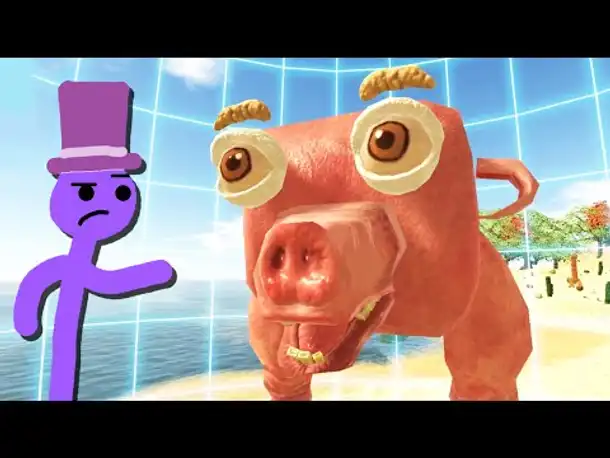 Zombey ist auf einer Insel mit gruseligen Tieren.