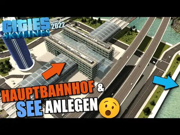 Hauptbahnhof mit erhöhten Gleisen - Cities Skylines 2022