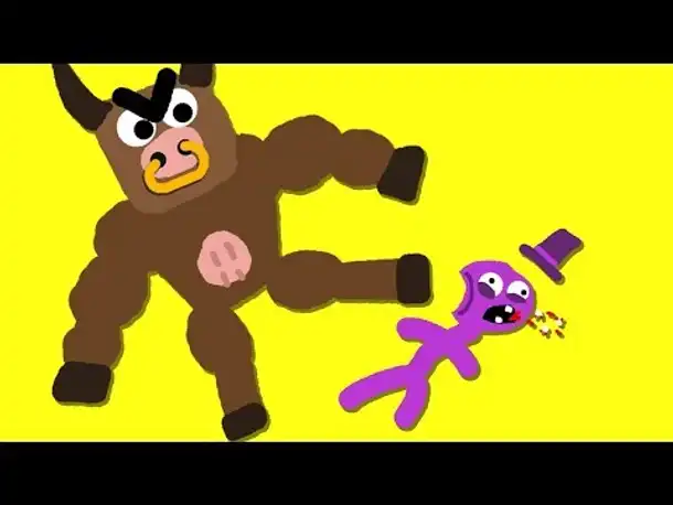 Minotaurus tritt Zombey ins Gesicht.