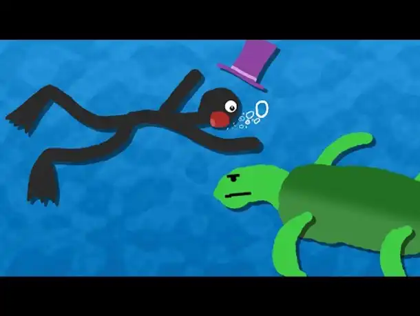 Zombey taucht mit den Fischen.