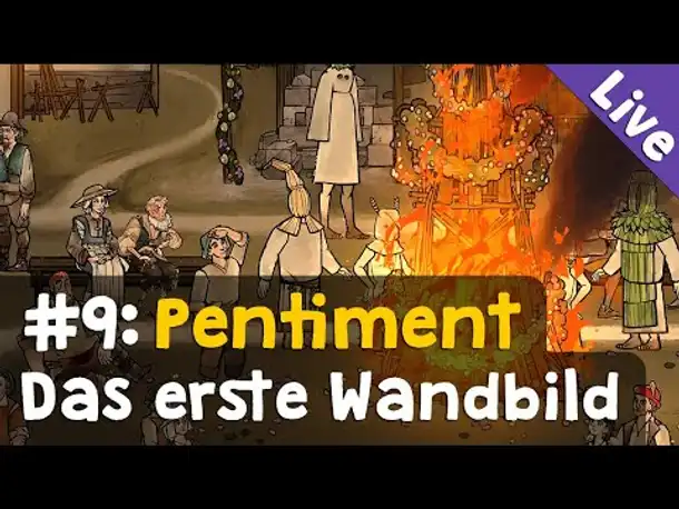 #9: Das erste Wandbild ✦ Let's Play Pentiment (Blind / Livestream-Aufzeichnung)