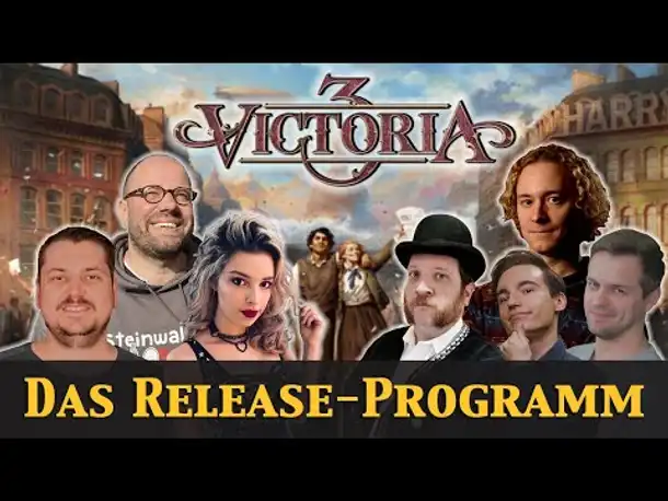 Mein Victoria 3 Releaseprogramm: MP-Stream (So), Solostream (Mo), Let's Play & Tutorials (Di)