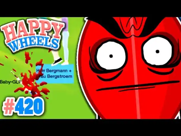 Youtuber SWORD THROW! Bergi & Bergstroem müssen STERBEN! ✪ Happy Wheels #420