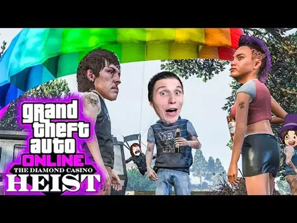 4 Youtuber  ÜBERFALLEN eine Party! | GTA 5 Online Casino Heists
