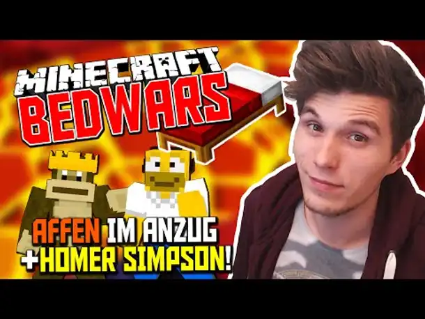Minecraft Bedwars ✪ EIN AFFE IM ANZUG & Homer "ICH TÖTE GEFANGENE" SIMPSON!
