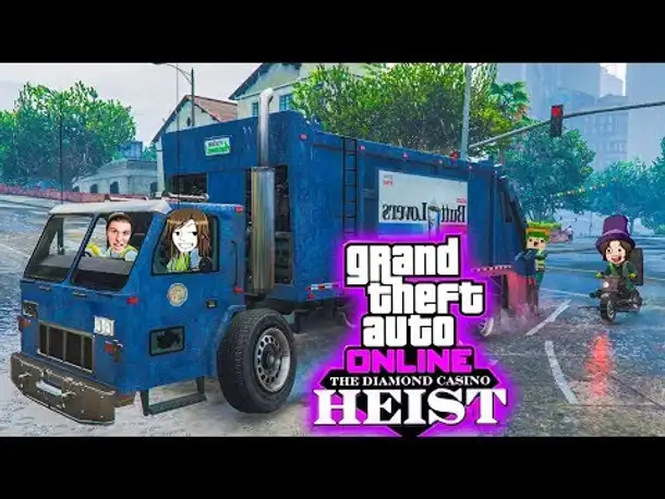 Vier YOUTUBER klauen MÜLLMÄNNERN ihren WAGEN! | GTA 5 Online Casino Heists