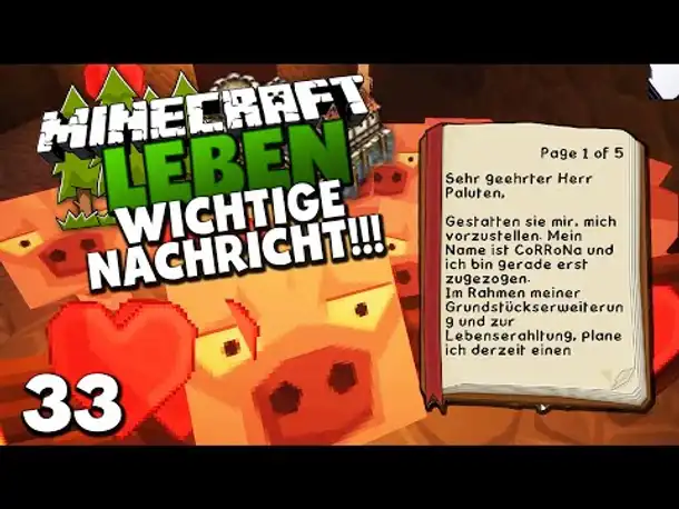 WICHTIGE NACHRICHTEN VON EINEM NEUEN SPIELER! & TIERSCHUTZEXPERTE!  ✪ Minecraft LEBEN #33 | Paluten