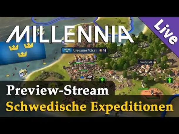Let's Play Millennia (Preview) ✦ Schwedische Expeditionen (Livestream-Aufzeichnung)