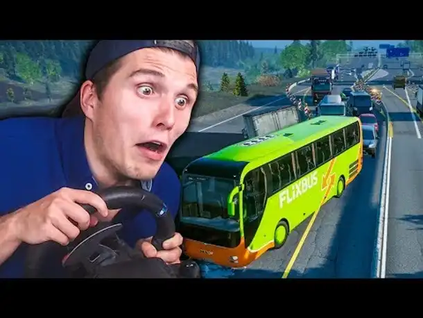 Ich fahre  UNGEBREMST in eine BAUSTELLE ✪ Fernbus Simulator